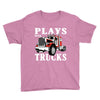 plays with trucks family matching Youth Tee
