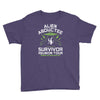 alien abductee survivor tour ufo nerd geek comic funny Youth Tee