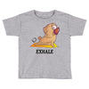 yoga pug exhale Toddler T-shirt