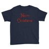 merry christmas red glitter Youth Tee