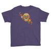 women's sugar skull purple Youth Tee