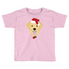 golden retriever dog with red santa's hat Toddler T-shirt