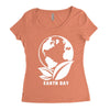 earth day planet Women's Triblend Scoop T-shirt