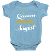 queens are born in august Baby Onesie