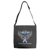 my hero is now my angel stomach cancer awareness Adjustable Strap Totes