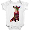 floral fox Baby Onesie