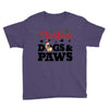 christmas dogs and paws Youth Tee