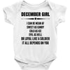 Super December Girl Baby Onesie