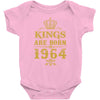 kings are born in 1964 Baby Onesie