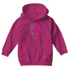two coloured patterned skull   mens funny Youth Hoodie