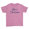 merry christmas colorful glitter Youth Tee