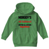 nobody's walking out on this fun old fashioned family christmas we're Youth Hoodie
