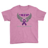 my hero is now my angel pancreatic cancer awareness Youth Tee