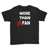 avengers more than a fan white logo Youth Tee