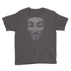 v for vendetta mask guy fawkes cool girls womens cotton t shirt dw01 Youth Tee