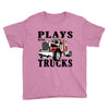 plays with trucks family matching Youth Tee