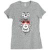 girl and skull Ladies Fitted T-Shirt