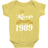 kings are born in 1989 Baby Onesie