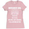 Super November Girl Ladies Fitted T-Shirt