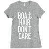 boat hair don't care Ladies Fitted T-Shirt