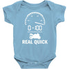 0 100 real quick Baby Onesie