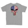 skull u.s.a. back Youth Tee