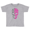 two coloured patterned skull   mens funny Toddler T-shirt