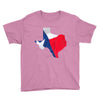 Eroded Texas Map With Flag Youth Tee