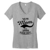 New Mom 2018 Rokie Dept. Women's V-Neck T-Shirt