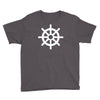 steering wheel sail boat funny Youth Tee