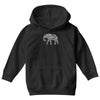 elephant filled pattern cool Youth Hoodie
