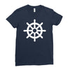 steering wheel sail boat funny Ladies Fitted T-Shirt