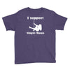 i support single moms stripper pole dancer funny saying Youth Tee