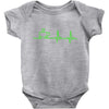 morning coffee heatbeat ekg Baby Onesie