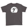 skiier moon moonlight silhouett Youth Tee