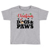 christmas dogs and paws Toddler T-shirt