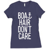 boat hair don't care Ladies Fitted T-Shirt