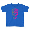 two coloured patterned skull   mens funny Toddler T-shirt