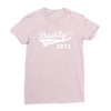 daddy since 2015   mens funny Ladies Fitted T-Shirt