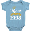 kings are born in 1998 Baby Onesie