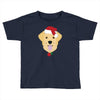 golden retriever dog with red santa's hat Toddler T-shirt