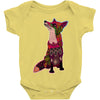 floral fox Baby Onesie
