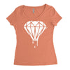 dripping diamond logo Women's Triblend Scoop T-shirt