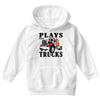 plays with trucks family matching Youth Hoodie