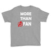avengers more than a fan white logo Youth Tee