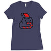 candy cane cat Ladies Fitted T-Shirt