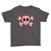 fummy pink skull long sleeve Youth Tee