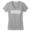 #winning printed Women's V-Neck T-Shirt