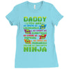 Daddy You Are My Favorite Ninja Ladies Fitted T-Shirt