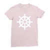 steering wheel sail boat funny Ladies Fitted T-Shirt